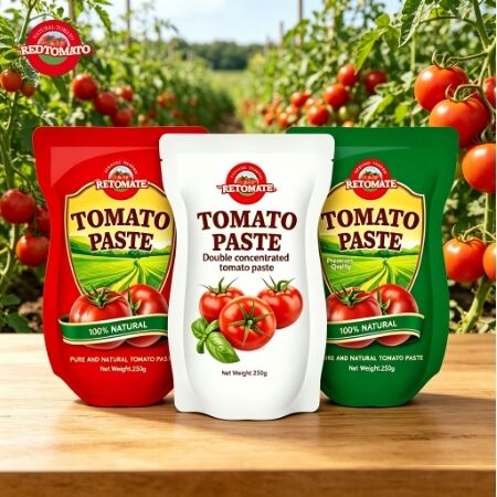 250g Stand-Up Sachet Tomato Paste mit 30%-100% Reinheit und süßem Tangy Flavor