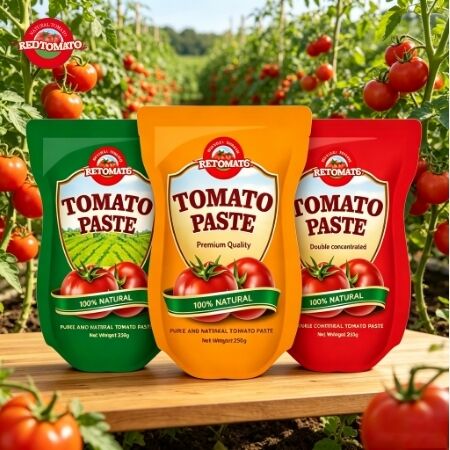 250g Stand-Up Sachet Tomato Paste mit 30%-100% Reinheit und süßem Tangy Flavor