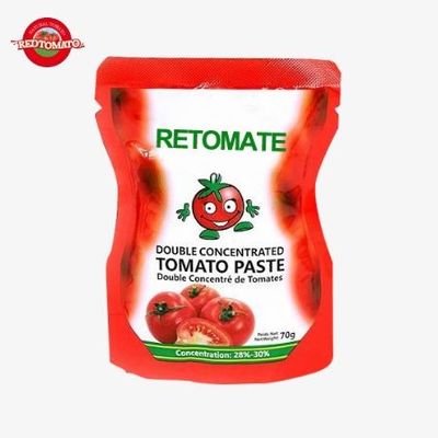 Chinesische Fabrik hochwertige bequeme Tomatenpaste in Taschen 50g doppelt konzentriert