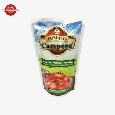 250 g Tomatenpaste in einer Tasche, süß und sauer, 30%-100% Reinheit.