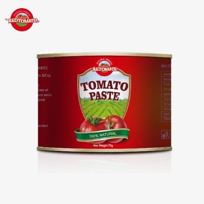Bequem verpackt, 70 Gramm Dosen, benutzerfreundlich, süß-saure Tomatenpaste