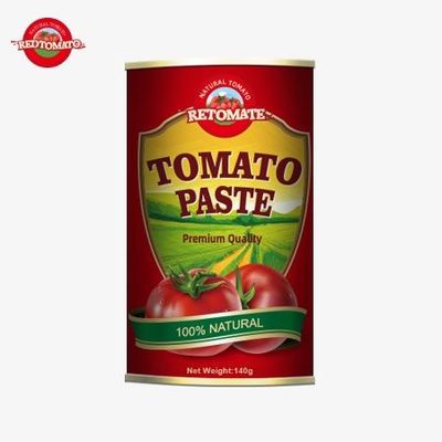 140 g Tomatenpaste in Dosen mit einem innovativen leicht zu öffnenden Deckel gemäß den HACCP-Normen