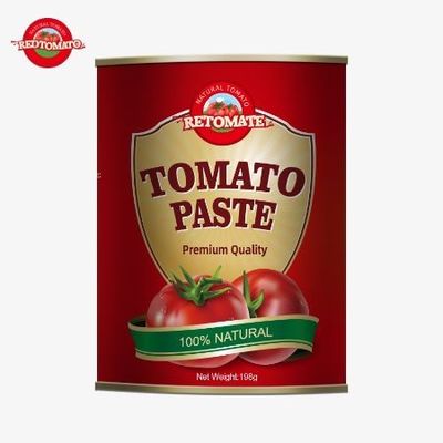 198 g Tomatenpaste aus Dosen OEM entspricht den ISO HACCP BRC FDA Produktionsstandards