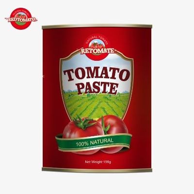 198 Gramm Tomatenpaste aus Dosen, die den ISO HACCP BRC und FDA-Produktionsnormen entspricht