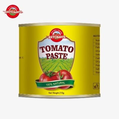 Die 210 g Dosen Tomatenpaste, die wir anbieten, entspricht den ISO HACCP und BRC Lebensmittelstandards der FDA.
