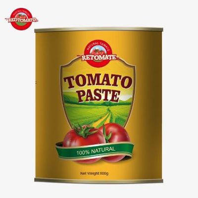 Unsere 800 g Dosen Tomatenpaste erfüllt ISO HACCP BRC und FDA internationale Qualitätsstandards