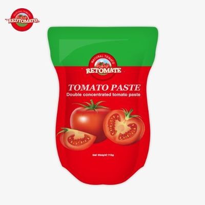 Die Tomatenpastefabrik produziert 113g Stand-up-Paket nach ISO HACCP BRC und FDA-Produktionsstandards