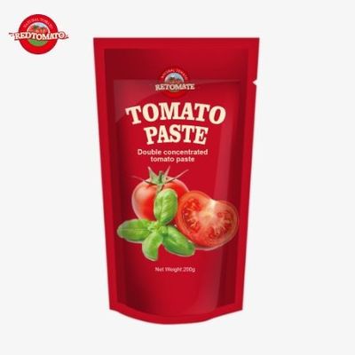 FDA-Zertifizierung für 200 g doppelkonzentrierte Tomatenpaste in Stand-up-Beutel