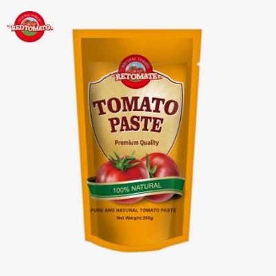 FDA-Zertifizierung für 200 g Dreifachkonzentrierte Tomatenpaste in Stand-up-Sachet