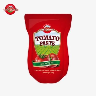 In einem Stand-Up-Sack enthält dieses Angebot 250g süße und zart Tomatenpaste mit einer Reinheit von 30% bis 100%