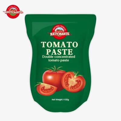 Die 1100g Stand-up-Passe aus Tomatenpaste entspricht den ISO HACCP- und BRC-Standards für die Fabrikpreise