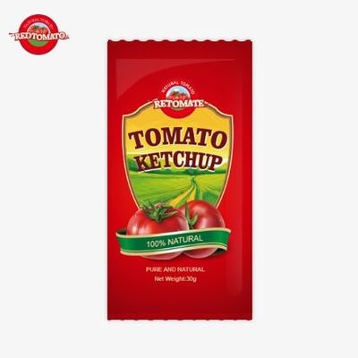 OEM 30g Tomatenketschup mit reinem natürlichen Geschmack, konform mit ISO HACCP BRC und FDA Standards