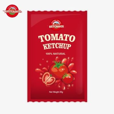 36g OEM Tomatenketchup mit reinem natürlichen Geschmack erfüllt ISO HACCP BRC und FDA Standards