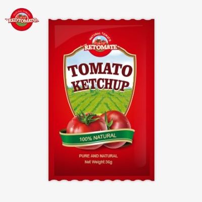 36g Tomaten Ketchup Sachet OEM aus China Fabrik mit reinen natürlichen Zutaten zu Fabrikpreis angeboten