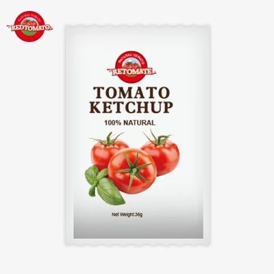 OEM 36g Tomaten Ketchup Sachet aus China Fabrik mit reinen natürlichen Zutaten zu Fabrikpreis angeboten