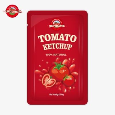 Weltweiter Vertrieb von 50g Ketchup-Taschen für höchste Qualität und von ISO HACCP und FDA zertifiziert