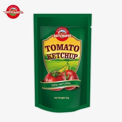 OEM-Standard 56 g Natürliche Ketchup-Taschen mit Aromen, die internationalen Normen entsprechen