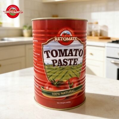Hochwertige RETOMATE Tomatenpaste mit 4500g Massenverpackung 28-30 Brix Verpackung